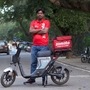 Yulu DeX EV being used for Zomato delivery partner