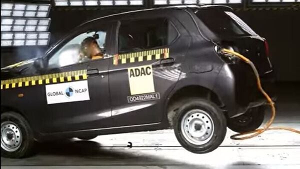While driver's tibias showed marginal protection in the Alto K10 crash test, there was adequate protection for passenger's tibias.
