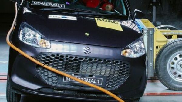 In vehicle-based assessment, the car scored zero points as it does not offer three-point belts in all seating positions.