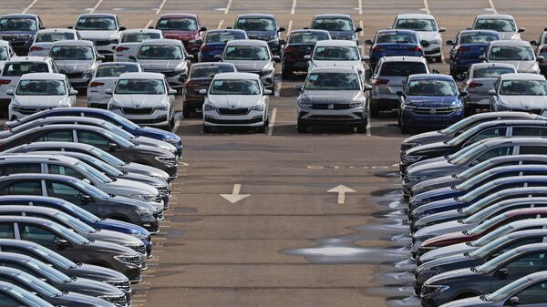 Volkswagen cars seen parked at the plant of Volkswagen Group Rus in Kaluga. (File Photo) (REUTERS)