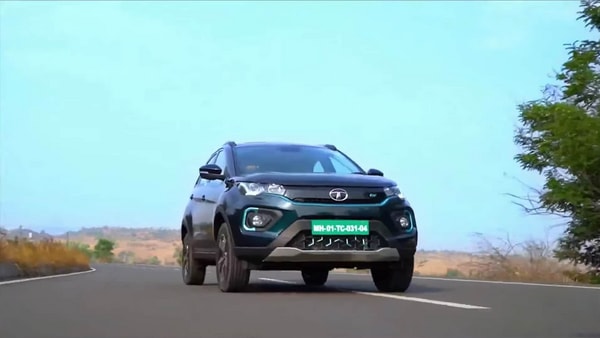 Tata Nexon EV catches fire in Katraj near Pune, burning the left front corner of the vehicle