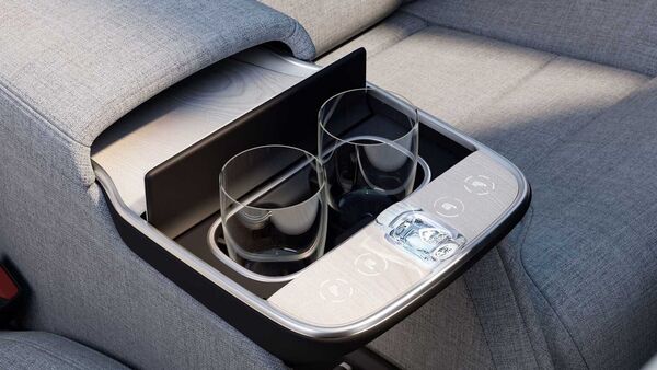 The center armrest features some elegant touchscreens that enhance the appeal of the already luxurious cabin.
