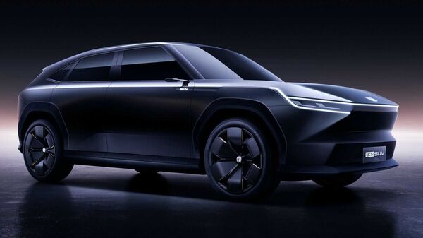 The Honda e:N SUV is a large electric SUV with a sleek design and futuristic styling elements.