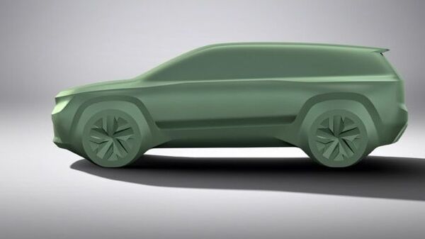 Sketches of a new electric SUV based on the Skoda Vision 7S.