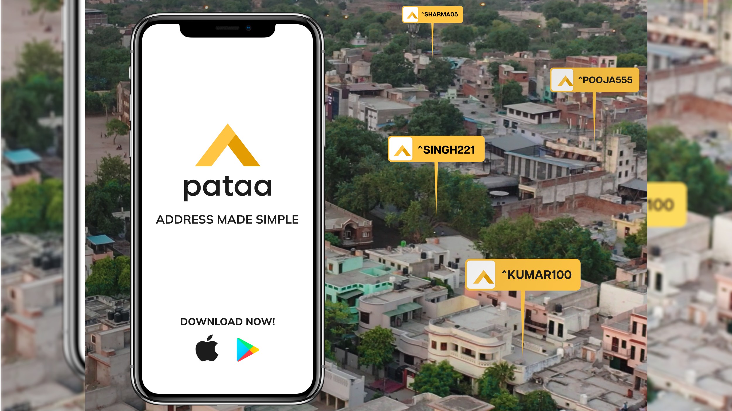 The Pataa navigation app creates a unique digital address specific to your location, much like what an email address is Pataa navigation