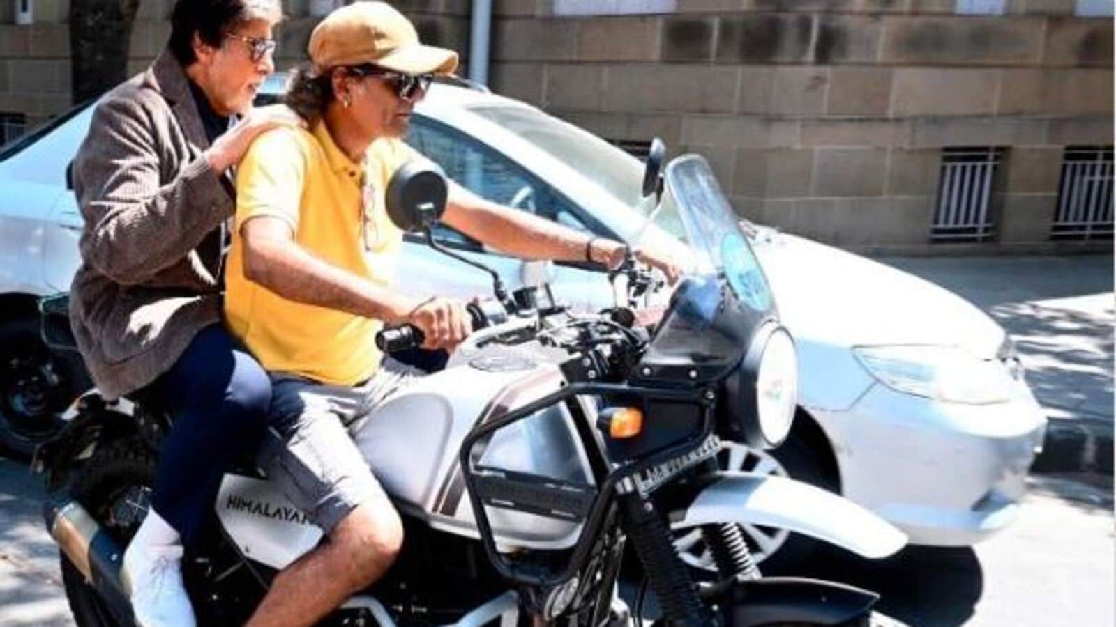 Amitabh Bachchan clarifies bike ride was on a shoot; did not violate any rules