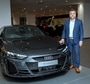 Audi India Head Balbir Singh Dhillon with the Audi RS e-tron GT EV.