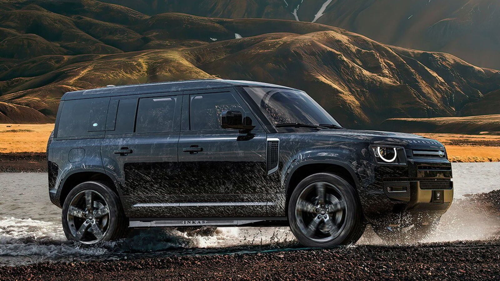 This stealthy Land Rover Defender is built like a tank. Details