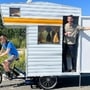 The Dangie Bros YouTube channel run by Chris and Jeff built this DIY camper on a trike (Instagram/thedangiebros )