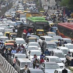 File photo of traffic used for representational purpose only