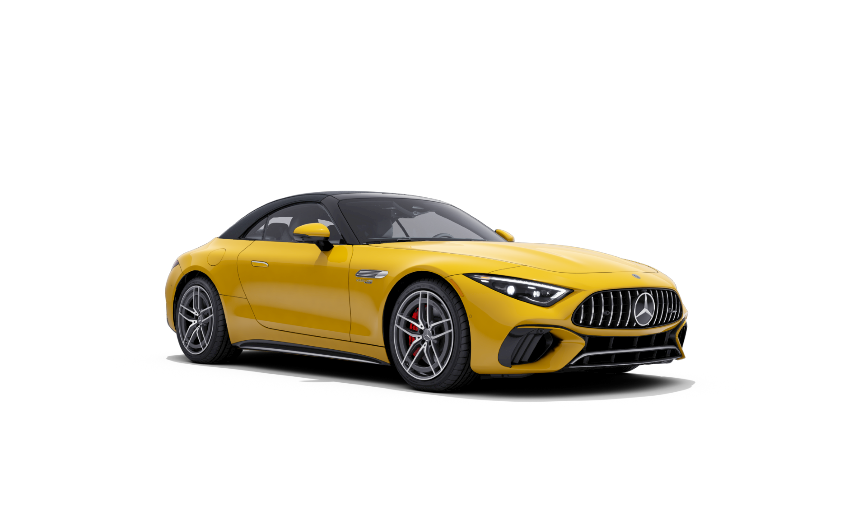 With a 4.0L V8 biturbo engine at its core, the Mercedes AMG SL55 Roadster puts out 469 hp and offers over 700 Nm of torque. With a 4.0L V8 biturbo engine at its core, the Mercedes AMG SL55 Roadster puts out 469 hp and offers over 700 Nm of torque.
