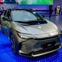 Toyota bz4X made its India debut at Auto Expo 2023, which belongs to the Japanese car brand's bZ series of electric cars. (PTI)