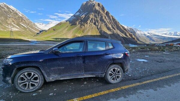 The Compass can handle bad roads easily. Jeep Compass