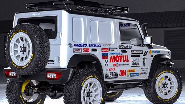The re-imagined Jimny Dakar gets several cosmetic as well as mechanical updates. (Photo courtesy: Instagram/bimbledesigns) Maruti Suzuki Jimny