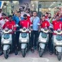 A total of 50 TVS iQube electric scooters were provided to Zomato delivery partners at an event in Hyderabad. 