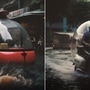 The AI artist reimagined vehicles to battle rains in Mumbai and created the images using Midjourney (Insta/Manoj Omre)
