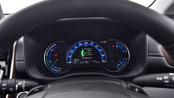 The driver display inside the vehicle, although large, is a bit arcade-ish. It has been carried forward from Innova Hycross. The driver display inside the vehicle, although large, is a bit arcade-ish. It has been carried forward from Innova Hycross.
