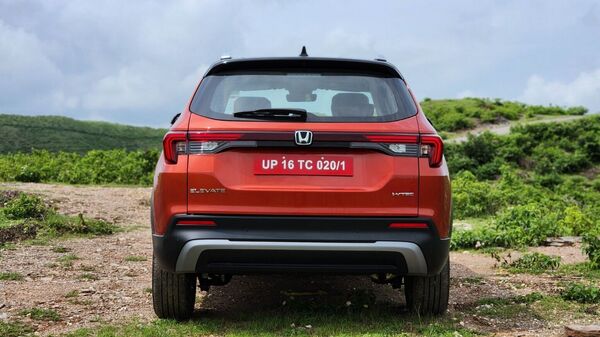 A look at the rear profile of the Honda Elevate SUV.
