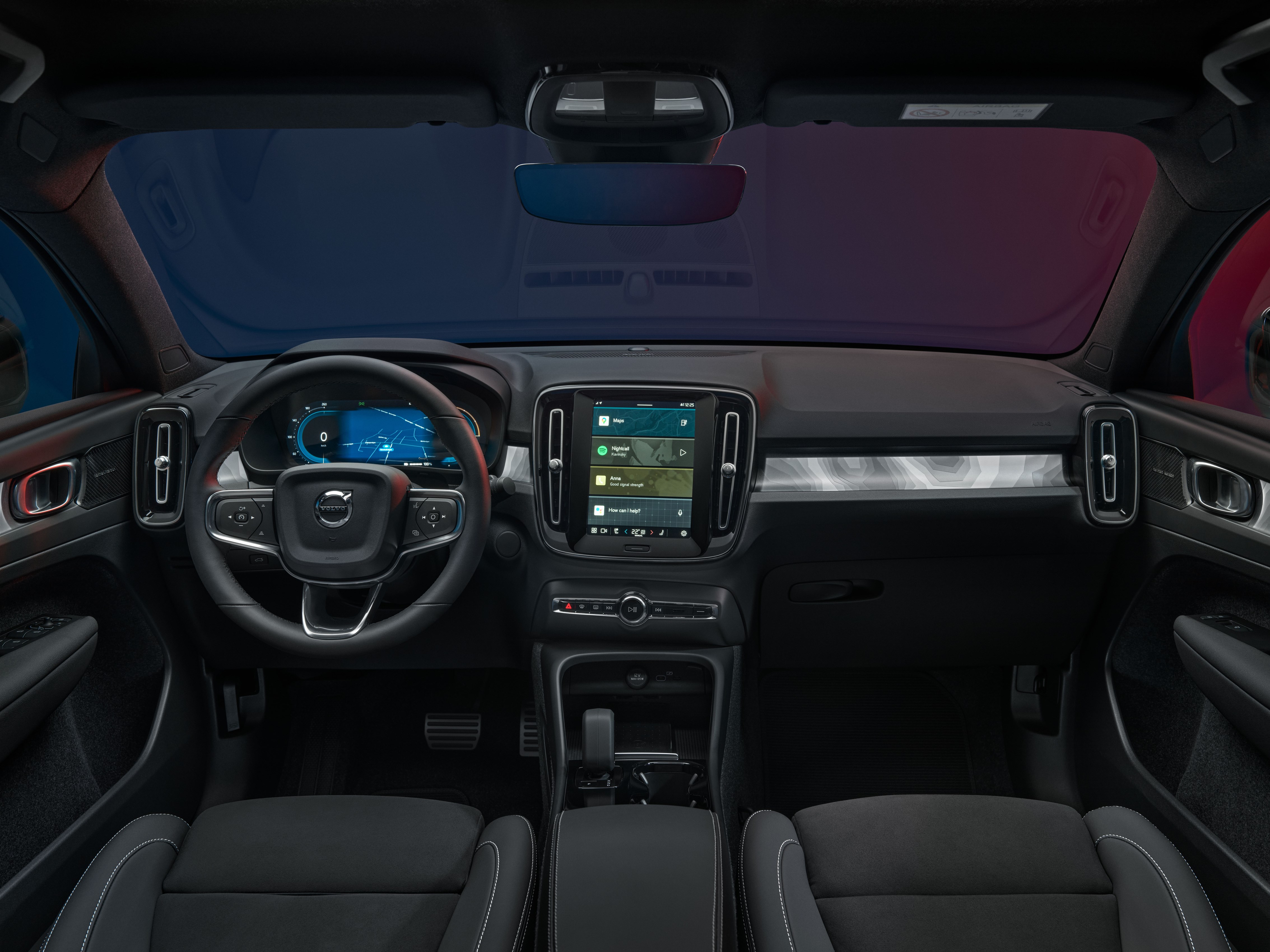 The Volvo C40 Recharge gets a 9-inch touchscreen infotainment system with an Android-based UI. It also gets a fully digital instrument console Volvo C40 Recharge