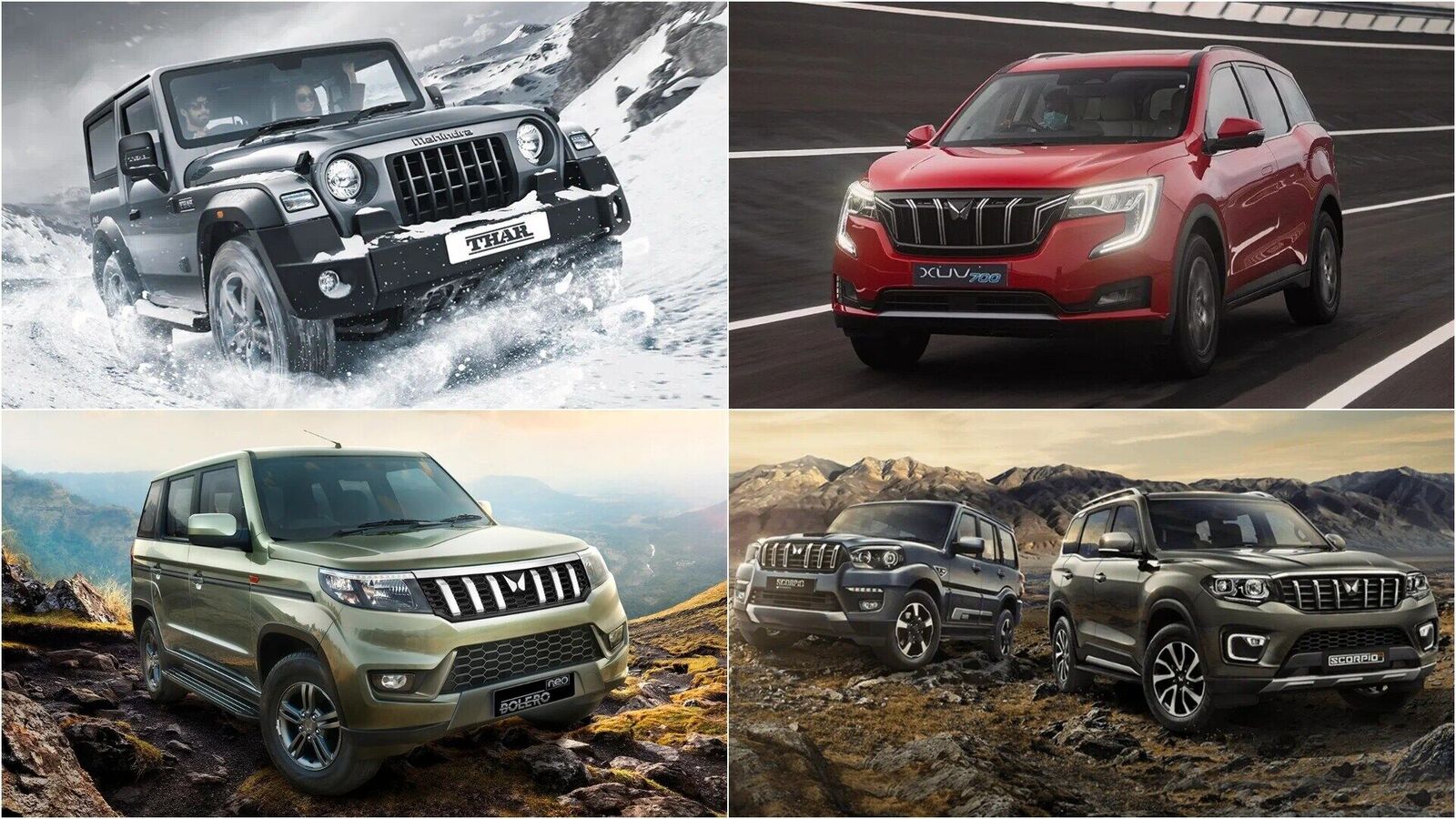 Mahindra Suv के लिए 2.8 लाख से अधिक ऑर्डर लंबित हैं।  यह मॉडल सबसे ज्यादा मांग बटोरता है 68,000 से अधिक बुकिंग के साथ महिंद्रा थार ऑटोमेकर की..