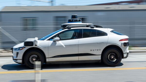 A Waymo autonomous taxi in San Francisco, California, US. Waymo