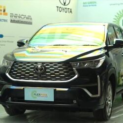 Toyota Motor has introduced the world's first car that can run fully on alternative fuel - ethanol and is equipped with a flex-fuel engine. The model is based on the Innova HyCross MPV and was officially launched at an event presided over by Union Minister Nitin Gadkari.