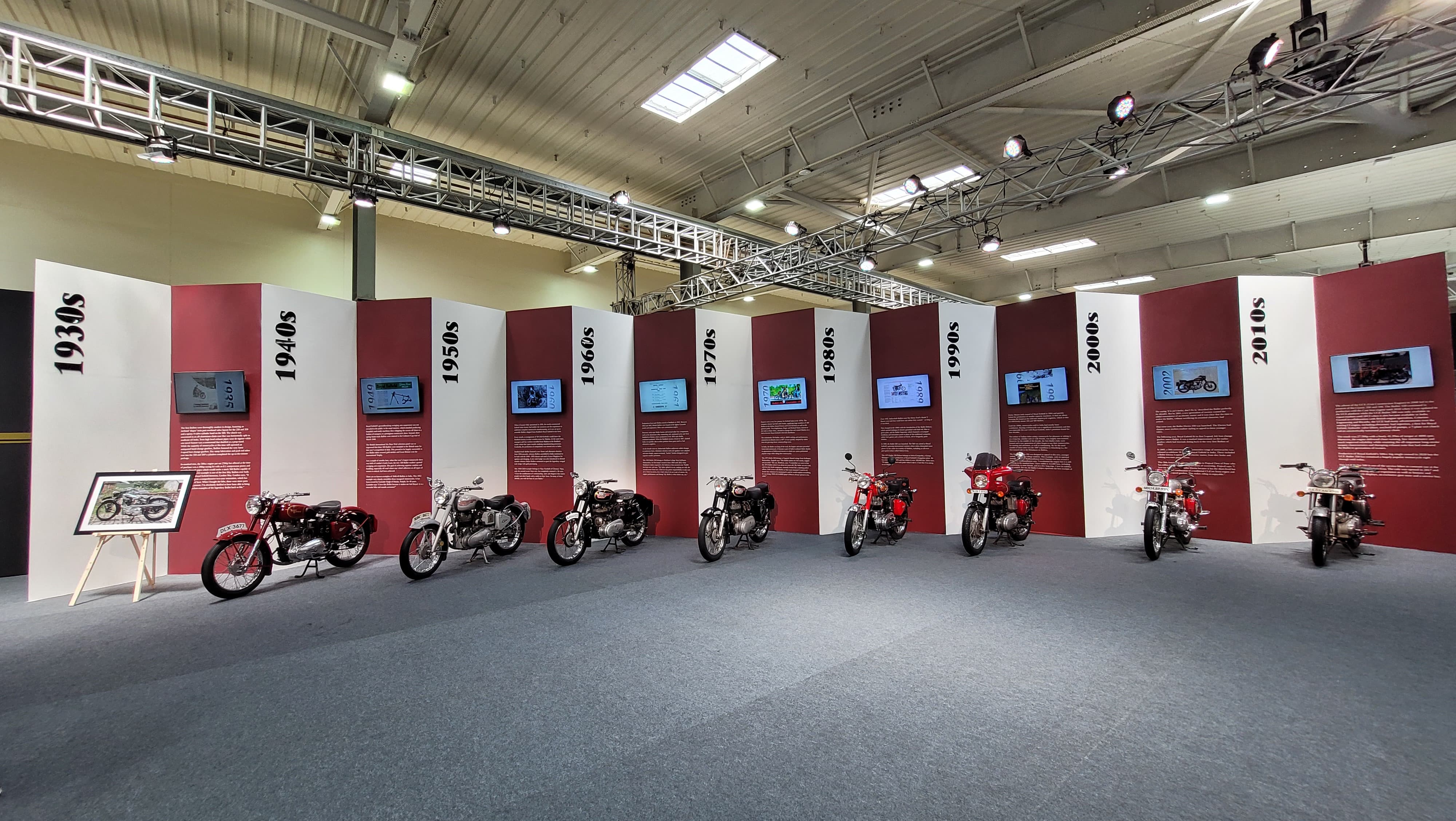 This picture holds all the Royal Enfield Bullet models that were on sale since the 1930s. Each model represents the decade they were sold. The new generation Bullet 350, to be launched today, will be the first update on the model in this decade. This picture holds all the Royal Enfield Bullet models that were on sale since the 1930s. Each model represents the decade they were sold. The new generation Bullet 350, to be launched today, will be the first update on the model in this decade.