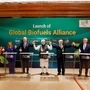 Indian Prime Minister Narendra Modi said the launch of the Global Biofuels Alliance marks a watershed moment in India’s quest towards sustainability and clean energy. (AP)