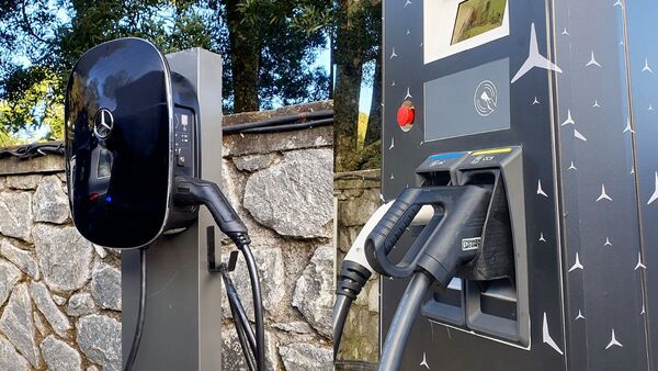 Mercedes Benz EV charging station