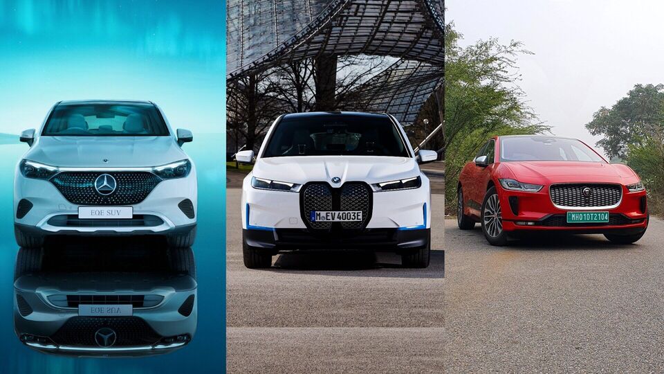 Merc EQE BMW iX Jaguar iPace