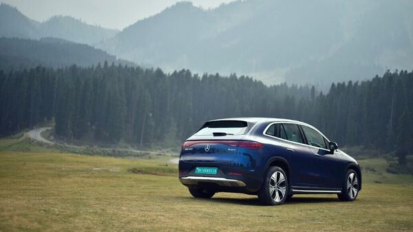 The Mercedes EQE stands on 20-inch wheels and boasts of adaptive suspension which pushes up the ride height by 25 mm if and when required. There is a side step that runs all along the two doors on the side while the rear gets the LED light treatment once again. The stretched LED light bar on the trunk underlines the premium appeal of the car. The Mercedes EQE stands on 20-inch wheels and boasts of adaptive suspension which pushes up the ride height by 25 mm if and when required. There is a side step that runs all along the two doors on the side while the rear gets the LED light treatment once again. The stretched LED light bar on the trunk underlines the premium appeal of the car.