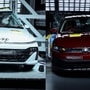 Hyundai Verna (left) has joined the likes of Volkswagen Virtus (centre) and Skoda Slavia (right) as the three safest cars tested by Global NCAP in a list dominated by SUVs like Mahindra Scorpio-N, XUV700 or Tata Nexon or Punch.