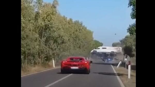Lamborghini Ferrari accident