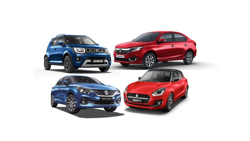 Swift and Ignis and Baleno and Amaze