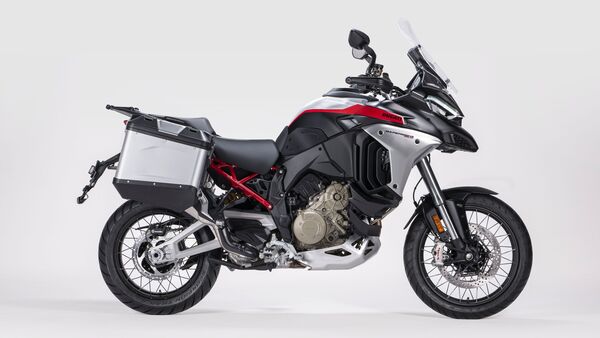 On the electronics front, the Ducati Multistrada V4 Rally comes with cornering ABS, wheelie control, traction control, engine braking, cruise control, radar with blind-spot detection, and more. The 6.5-inch TFT screen remains the same with Bluetooth connectivity. Other hardware components include the Ducati Skyhook Suspension EVO and a rear Cantilever suspension with full adjustability. On the electronics front, the Ducati Multistrada V4 Rally comes with cornering ABS, wheelie control, traction control, engine braking, cruise control, radar with blind-spot detection, and more. The 6.5-inch TFT screen remains the same with Bluetooth connectivity. Other hardware components include the Ducati Skyhook Suspension EVO and a rear Cantilever suspension with full adjustability.