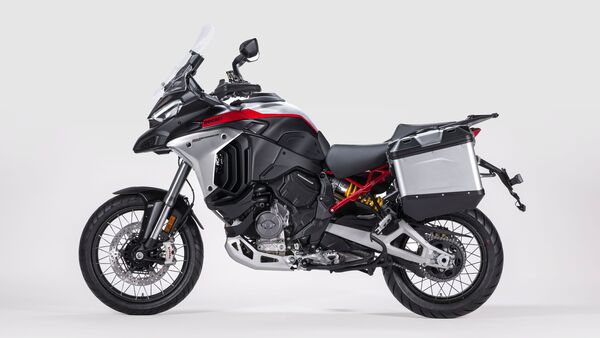 Power comes from the same 1,158cc, four-cylinder, liquid-cooled motor tuned for 170 bhp at 10,750 rpm and 121 Nm of peak torque at 8,250 rpm. The engine is paired with a 6-speed gearbox and a slip-and-assist clutch. The bike gets four riding modes - Sport, Touring, Urban, and Enduro. There’s a new dedicated off-road power mode as well that limits the power to 113 bhp, in a bid to make the Multi more manageable on trails. Power comes from the same 1,158cc, four-cylinder, liquid-cooled motor tuned for 170 bhp at 10,750 rpm and 121 Nm of peak torque at 8,250 rpm. The engine is paired with a 6-speed gearbox and a slip-and-assist clutch. The bike gets four riding modes - Sport, Touring, Urban, and Enduro. There’s a new dedicated off-road power mode as well that limits the power to 113 bhp, in a bid to make the Multi more manageable on trails.