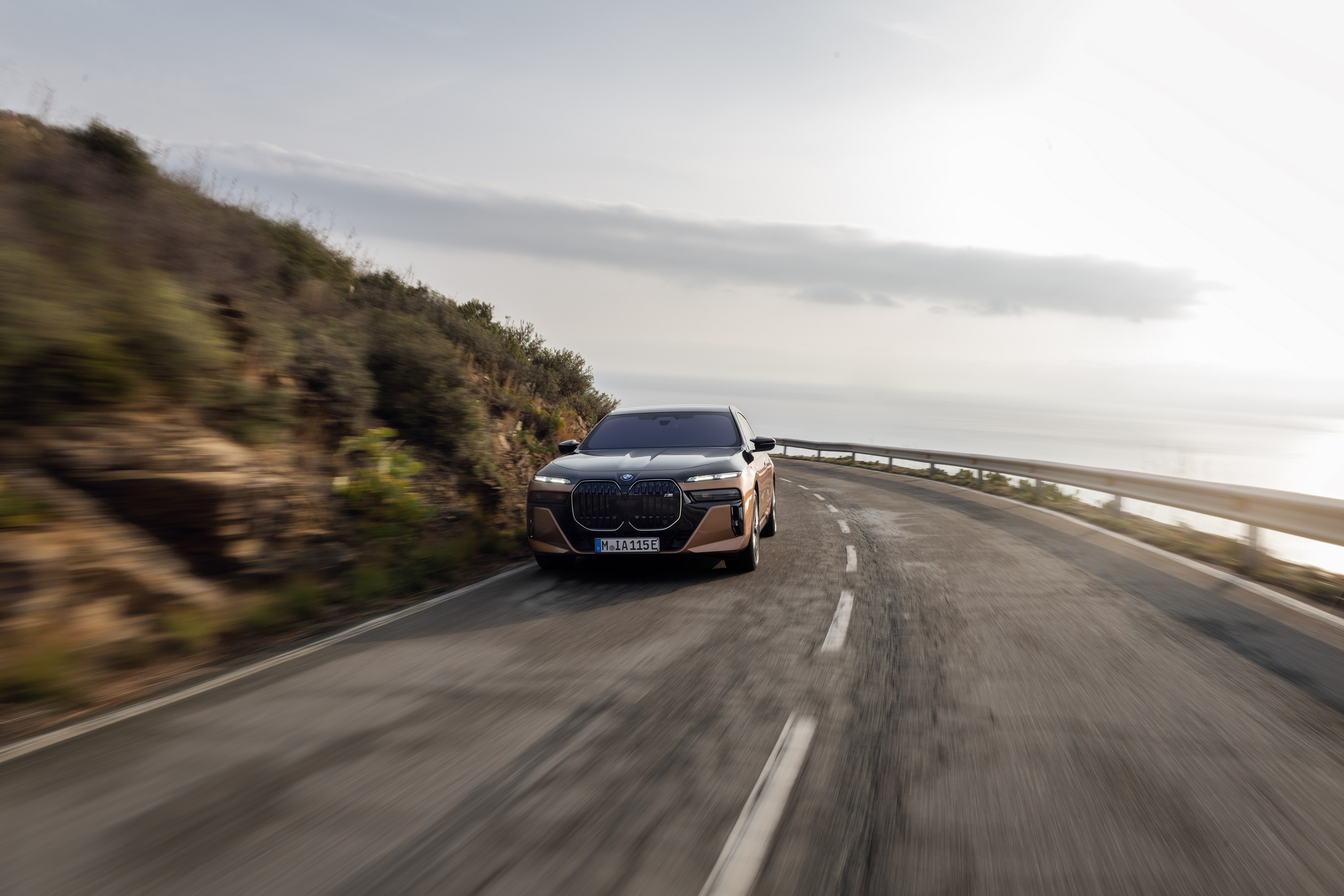 The BMW i7 M70 xDrive packs 651 bhp and 1,1100 Nm of peak torque from its dual electric motors, which is more than the Mercedes-AMG EQS BMW i7 M70 xDrive
