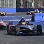 Racers in action during a free practice session ahead of Formula E race in Hyderabad. (PTI)
