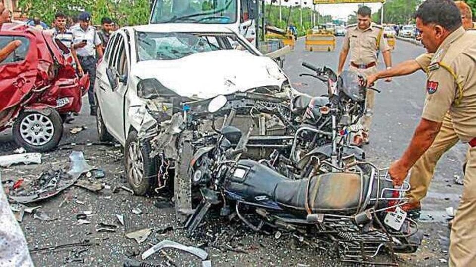 Two-wheeler road accident helmet