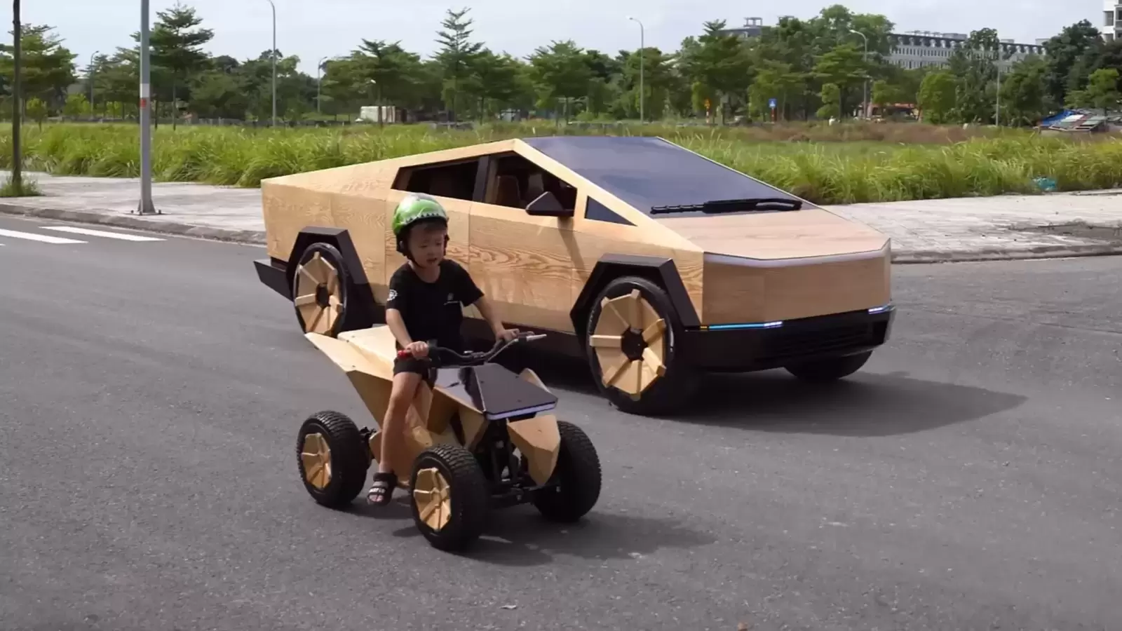 Watch: This Wooden Tesla Cybertruck beats the real one
