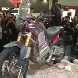 The Royal Enfield Himalayan Electric has been revealed at the EICMA 2023 alongside the new Himalayan 452 adventure bike that made its global debut at the same event. The Himalayan Electric is an electric concept previewing an adventure motorcycle that is slated to launch in FY2026. It carries a design that is heavily influenced by the Himalayan 452, which comes replacing the Himalayan 411.