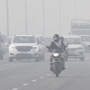Vehicles ply on Delhi-Gurugram Expressway amid low visibility due to smog. A study by Delhi government and IIT-Kanpur claims most of the pollution in the national capital is caused by vehicles. (Yogender Kumar)
