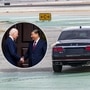 The  Hongqi N701 Limousine, tasked with transporting China President Xi Jinpinf in the US, is seen at the San Francisco airport.