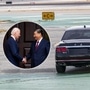 The  Hongqi N701 Limousine, tasked with transporting China President Xi Jinpinf in the US, is seen at the San Francisco airport.