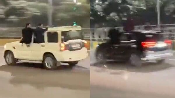 Noida SUV baraat traffic violation video