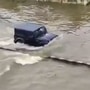 Mahindra Thar has a water wading capacity of 650 mm. (Photo courtesy: Twitter/anandmahindra)