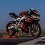 The Aprilia RS 457 packs 47 bhp from its 457 cc parallel-twin, liquid-cooled, DOHC, 4-valve motor with a 270-degree firing order 