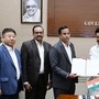 (L-R) Jong Hoon Lee, ED – Production, T Saravanan, VP – Finance, HMIL & Trustee – HMIF; Gopala Krishnan CS, CMO, HMIL & Trustee – HMIF; and Thiru M K Stalin, Chief Minister - Tamil Nadu
