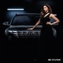 Deepika Padukone with Hyundai Tucson SUV.