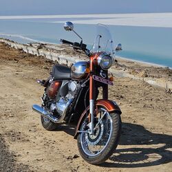 Jawa 350 looks like a proper retro motorcycle. 